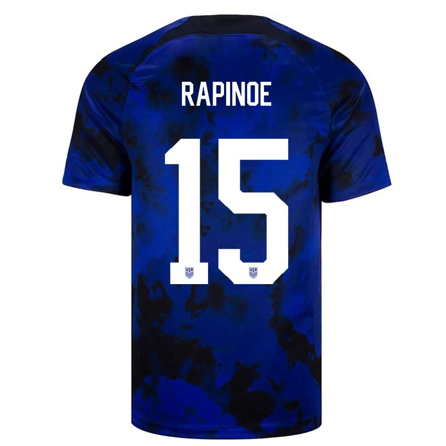 Damen Us-amerikanische Megan Rapinoe #15 Königsblau Auswärtstrikot Trikot 22-24 Luxemburg