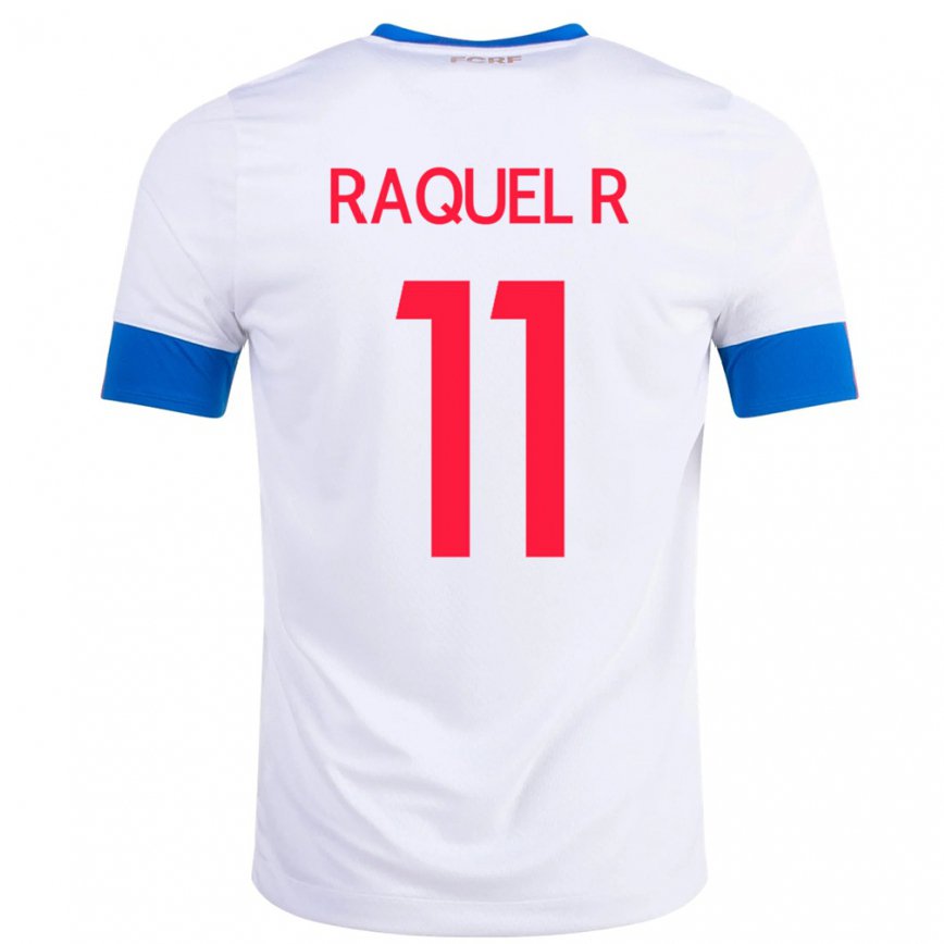 Damen Costa-ricanische Raquel Rodriguez #11 Weiß Auswärtstrikot Trikot 22-24 Luxemburg