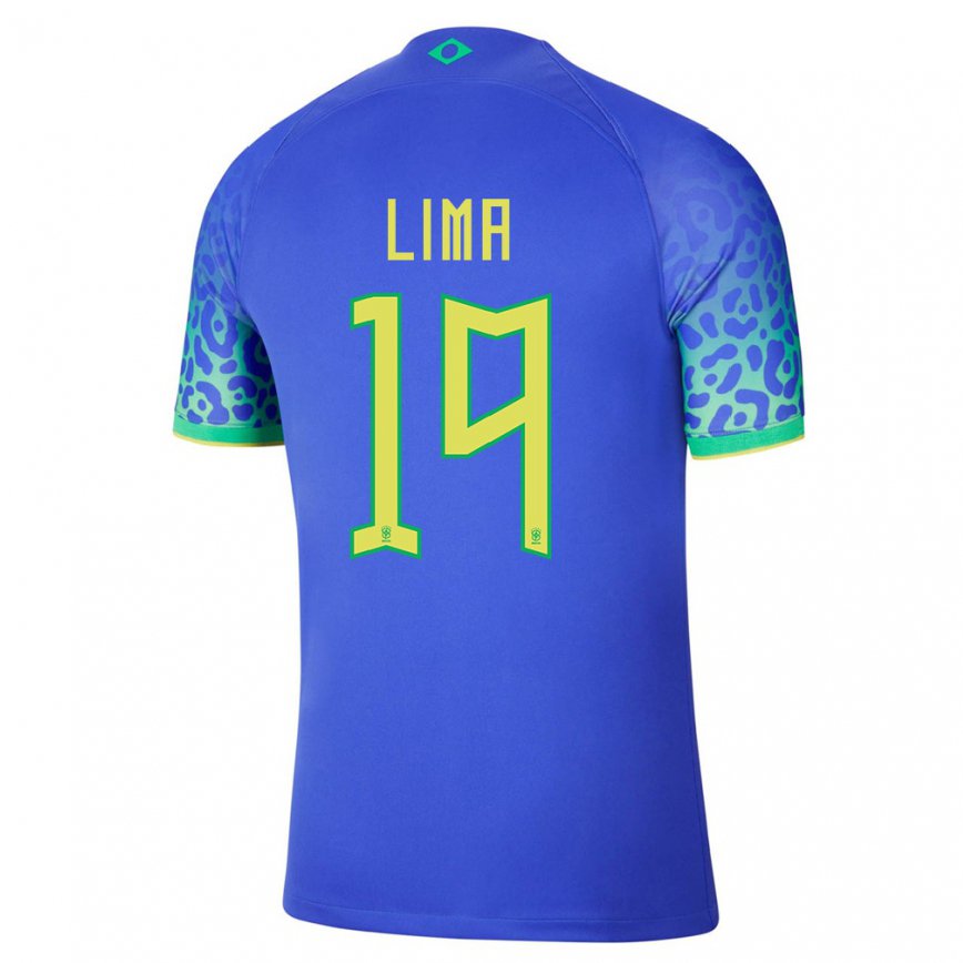 Damen Brasilianische Felipe Lima #19 Blau Auswärtstrikot Trikot 22-24 Luxemburg