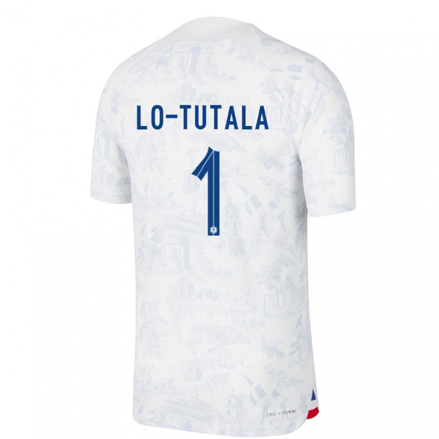 Damen Französische Thimothee Lo Tutala #1 Weiß Blau Auswärtstrikot Trikot 22-24 Luxemburg