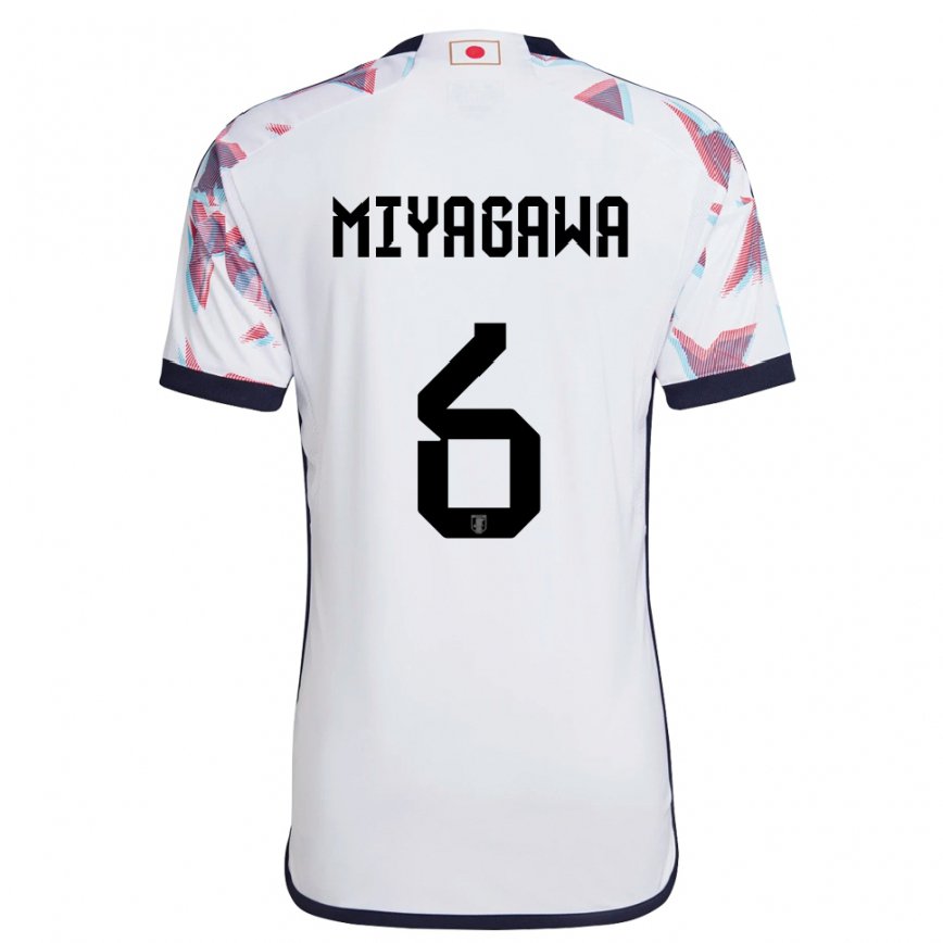 Damen Japanische Asato Miyagawa #6 Weiß Auswärtstrikot Trikot 22-24 Luxemburg