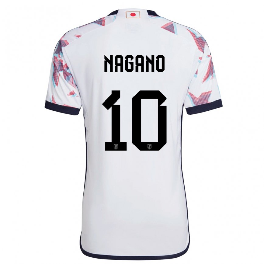 Damen Japanische Fuka Nagano #10 Weiß Auswärtstrikot Trikot 22-24 Luxemburg