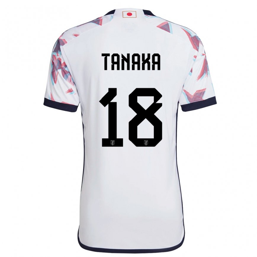 Damen Japanische Momoko Tanaka #18 Weiß Auswärtstrikot Trikot 22-24 Luxemburg
