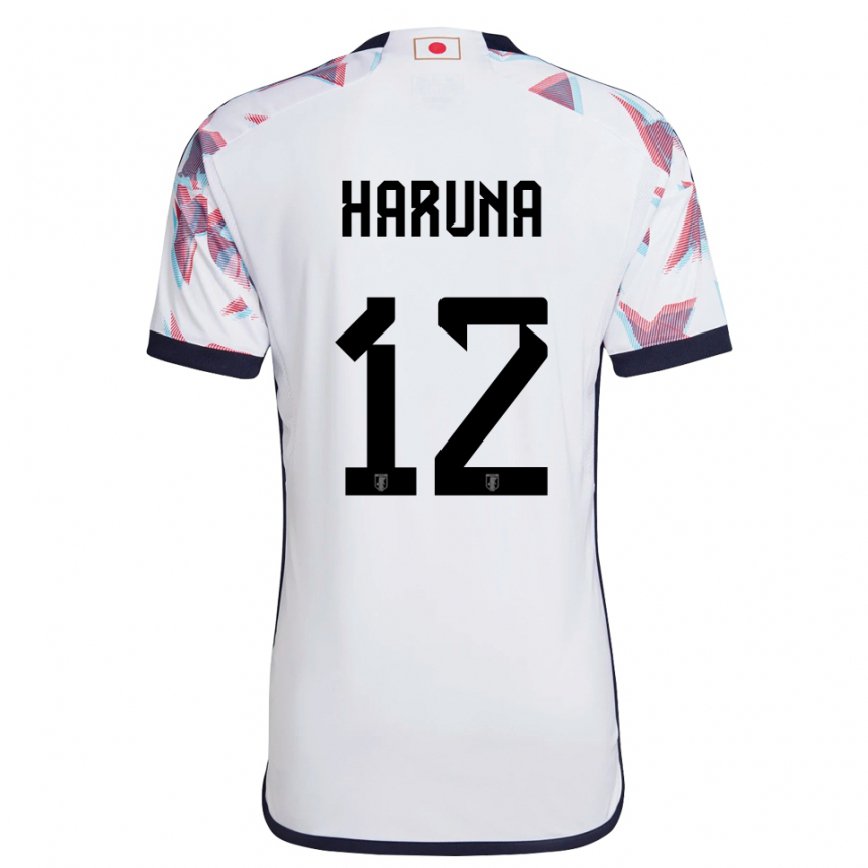 Damen Japanische Ryusei Haruna #12 Weiß Auswärtstrikot Trikot 22-24 Luxemburg
