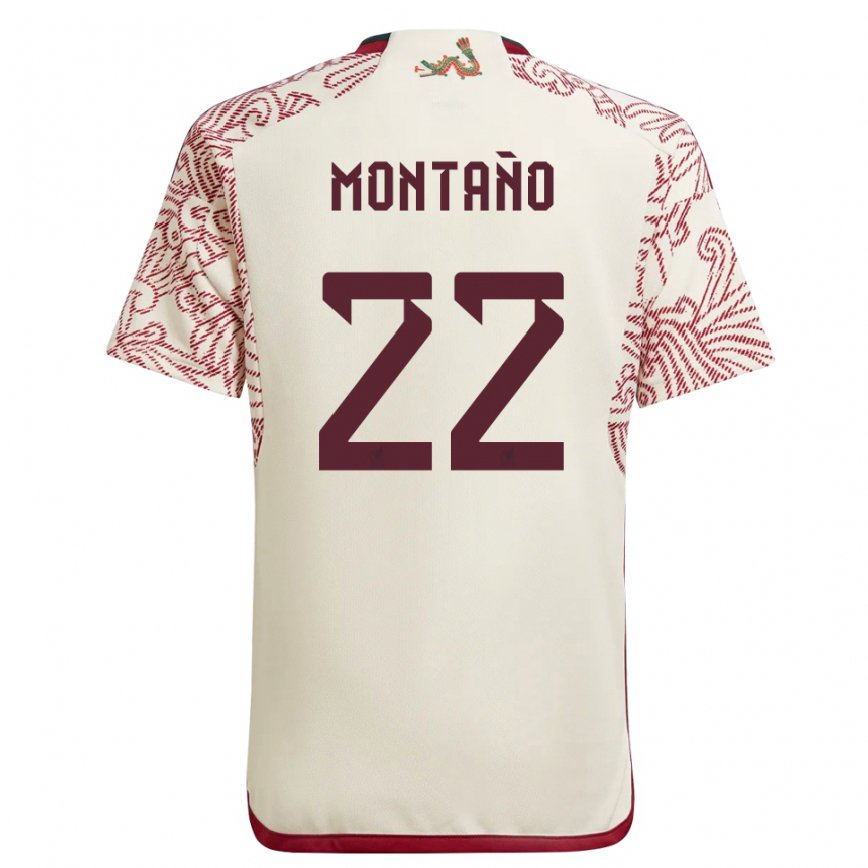 Damen Mexikanische Andres Montano #22 Wunder Weiß Rot Auswärtstrikot Trikot 22-24 Luxemburg