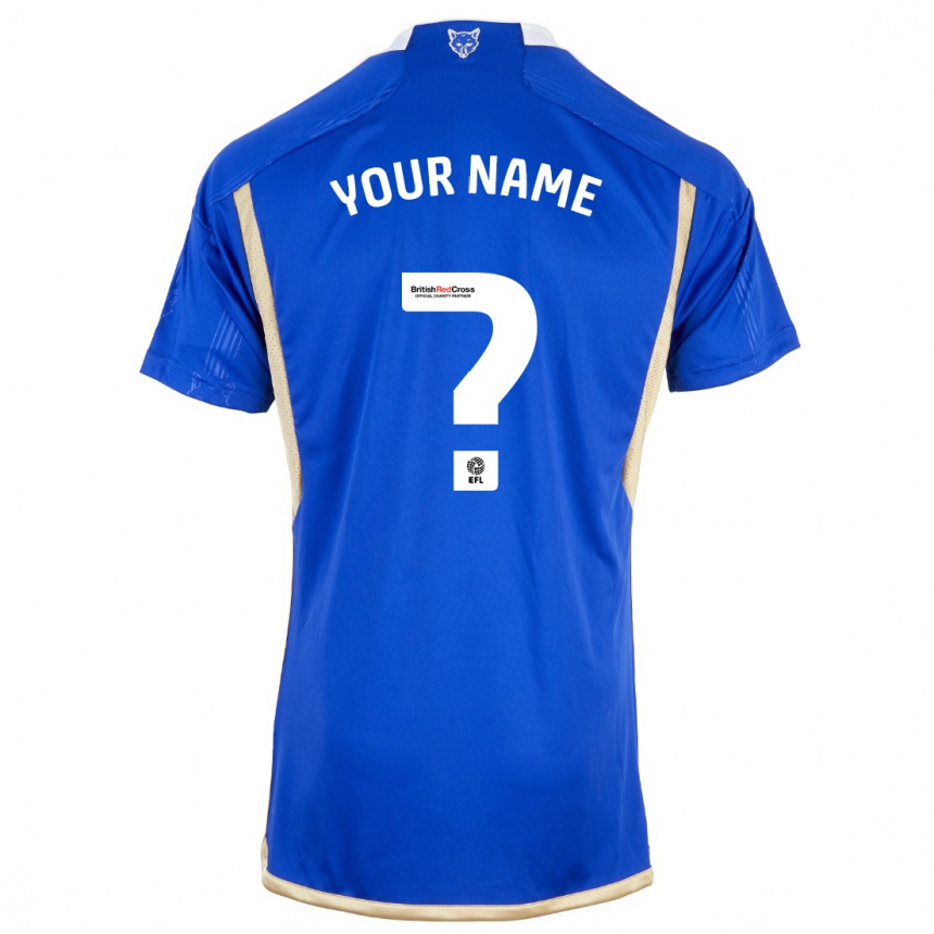 Kinder Fußball Ihren Namen #0 Blau Heimtrikot Trikot 2023/24 T-Shirt Luxemburg