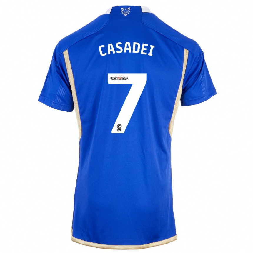 Kinder Fußball Cesare Casadei #7 Blau Heimtrikot Trikot 2023/24 T-Shirt Luxemburg