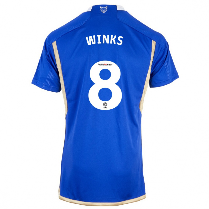 Kinder Fußball Harry Winks #8 Blau Heimtrikot Trikot 2023/24 T-Shirt Luxemburg
