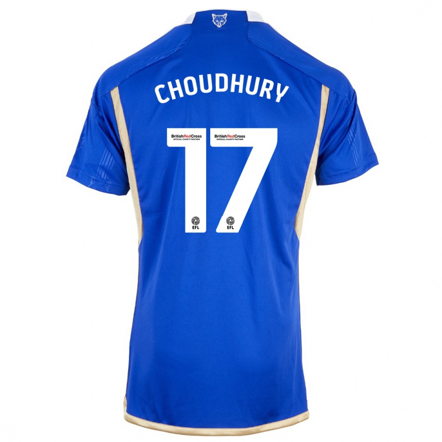 Kinder Fußball Hamza Choudhury #17 Blau Heimtrikot Trikot 2023/24 T-Shirt Luxemburg