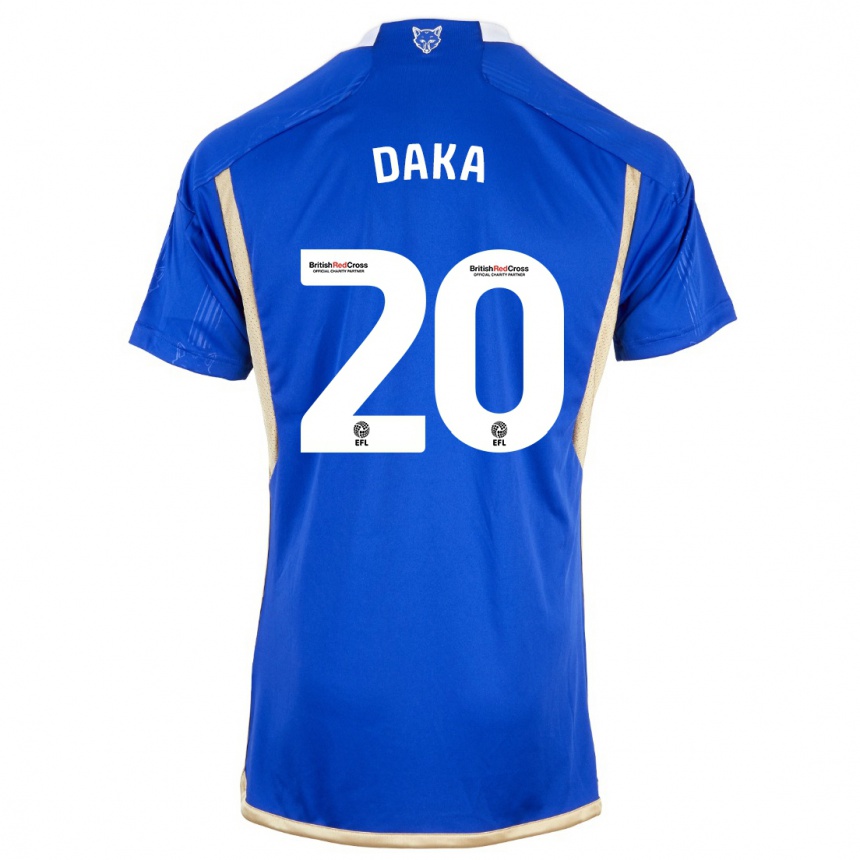 Kinder Fußball Patson Daka #20 Blau Heimtrikot Trikot 2023/24 T-Shirt Luxemburg