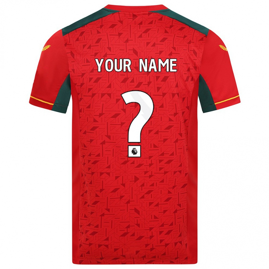 Kinder Fußball Ihren Namen #0 Rot Auswärtstrikot Trikot 2023/24 T-Shirt Luxemburg