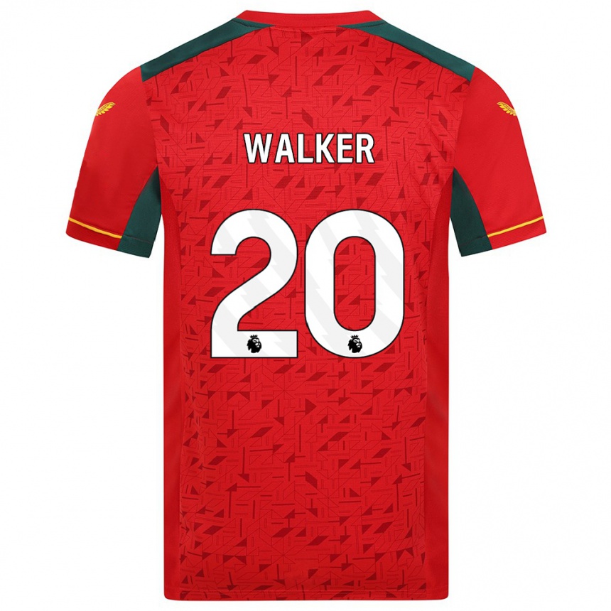 Kinder Fußball Lowri Walker #20 Rot Auswärtstrikot Trikot 2023/24 T-Shirt Luxemburg