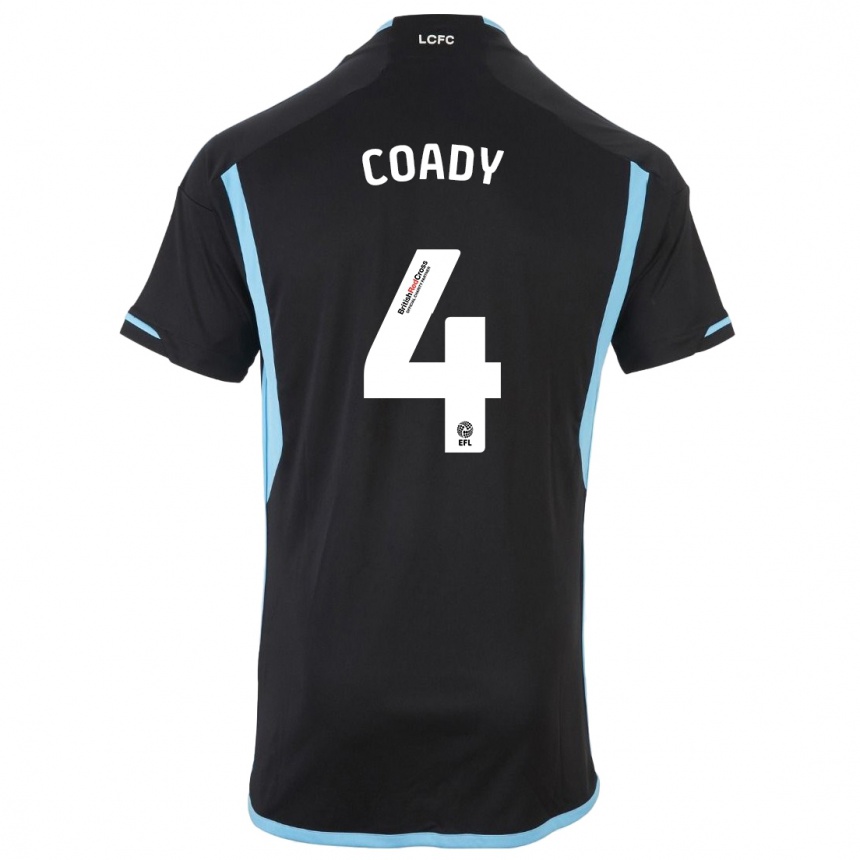 Kinder Fußball Conor Coady #4 Schwarz Auswärtstrikot Trikot 2023/24 T-Shirt Luxemburg