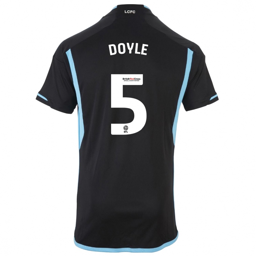 Kinder Fußball Callum Doyle #5 Schwarz Auswärtstrikot Trikot 2023/24 T-Shirt Luxemburg