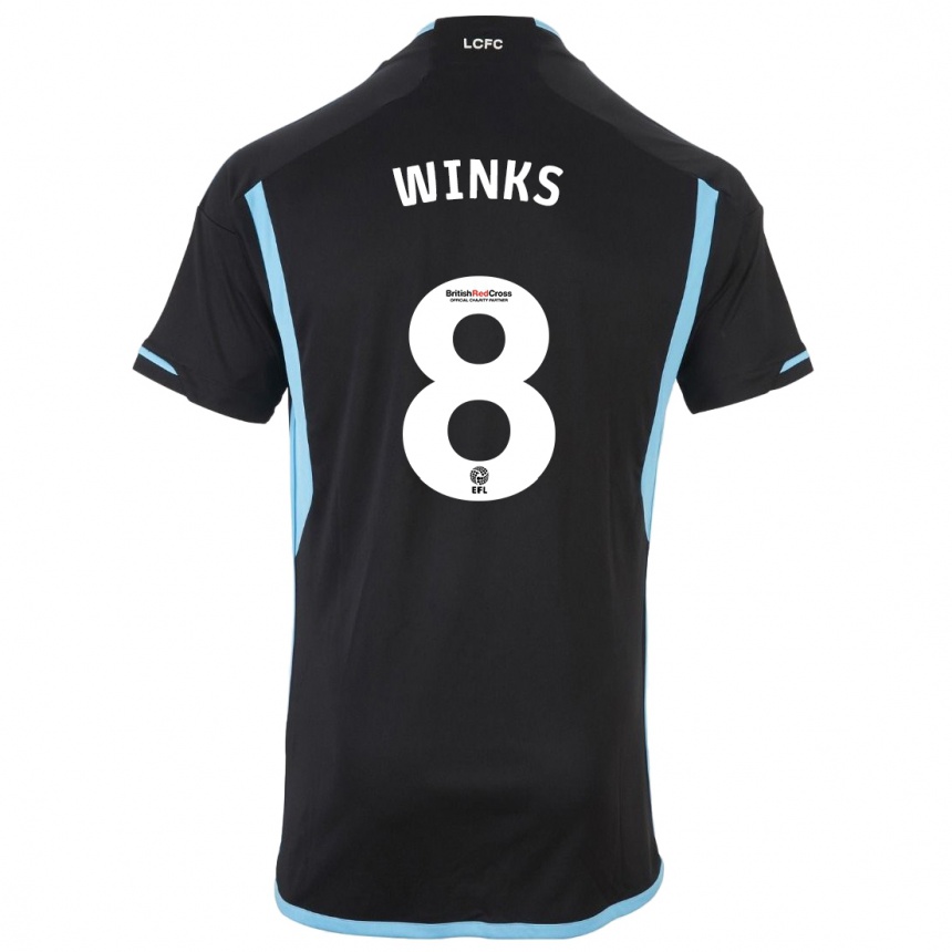 Kinder Fußball Harry Winks #8 Schwarz Auswärtstrikot Trikot 2023/24 T-Shirt Luxemburg