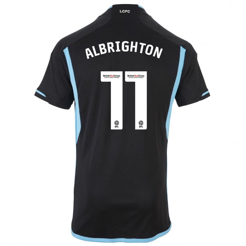 Kinder Fußball Marc Albrighton #11 Schwarz Auswärtstrikot Trikot 2023/24 T-Shirt Luxemburg