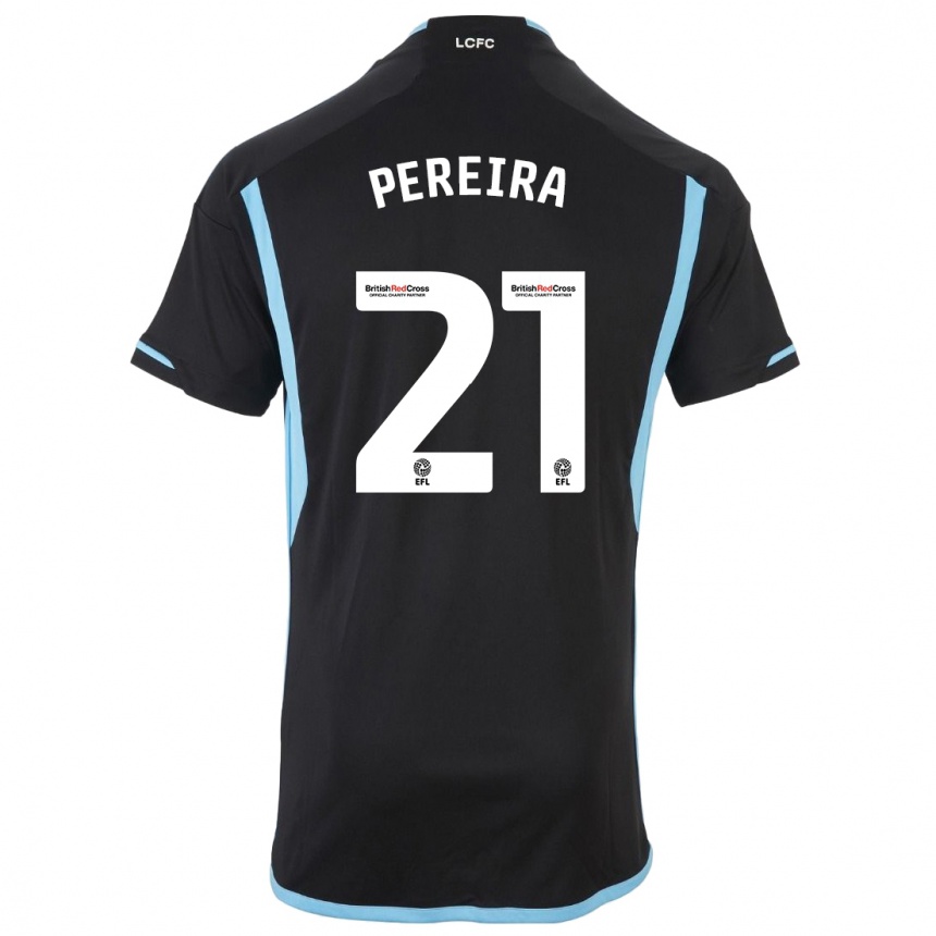 Kinder Fußball Ricardo Pereira #21 Schwarz Auswärtstrikot Trikot 2023/24 T-Shirt Luxemburg