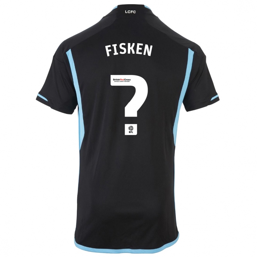Kinder Fußball Alfie Fisken #0 Schwarz Auswärtstrikot Trikot 2023/24 T-Shirt Luxemburg