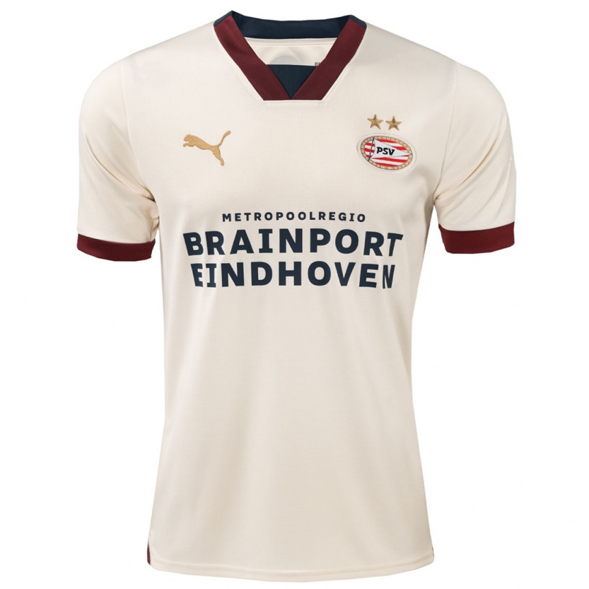 Kinder Fußball André Ramalho #5 Cremefarben Auswärtstrikot Trikot 2023/24 T-Shirt Luxemburg