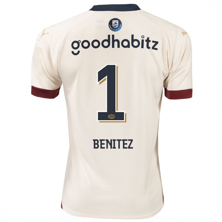 Kinder Fußball Walter Benítez #1 Cremefarben Auswärtstrikot Trikot 2023/24 T-Shirt Luxemburg