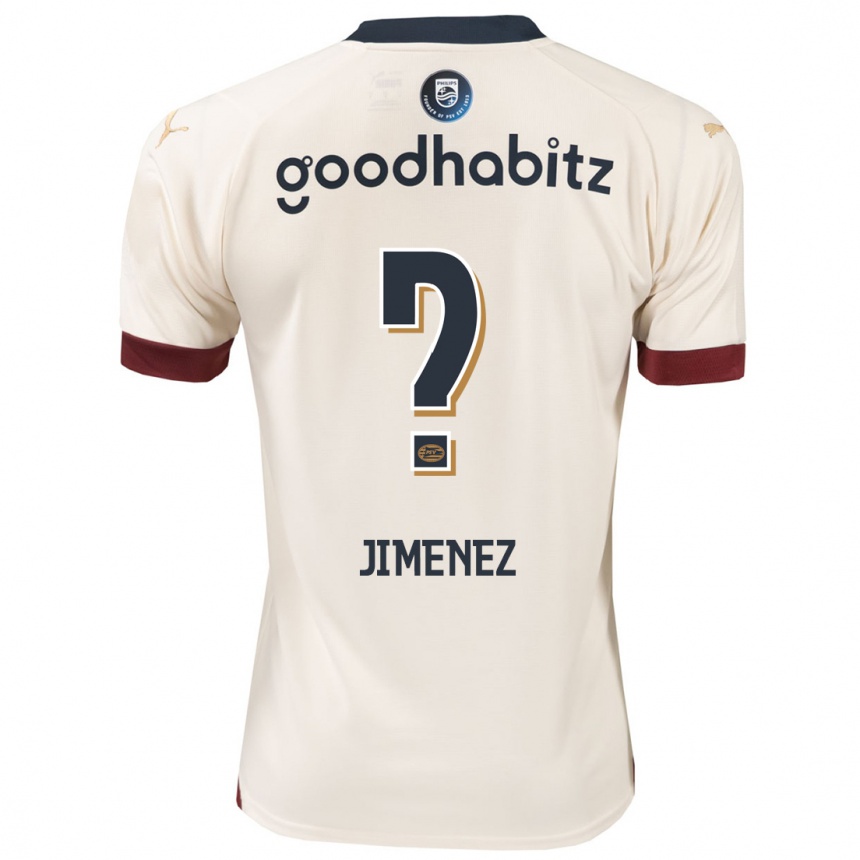 Kinder Fußball Mylian Jiménez #0 Cremefarben Auswärtstrikot Trikot 2023/24 T-Shirt Luxemburg