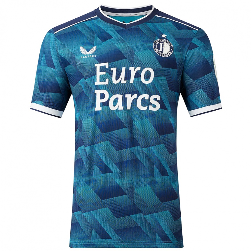 Kinder Fußball Lutsharel Geertruida #4 Blau Auswärtstrikot Trikot 2023/24 T-Shirt Luxemburg