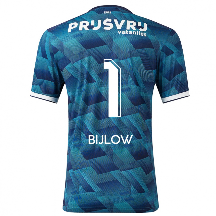 Kinder Fußball Justin Bijlow #1 Blau Auswärtstrikot Trikot 2023/24 T-Shirt Luxemburg