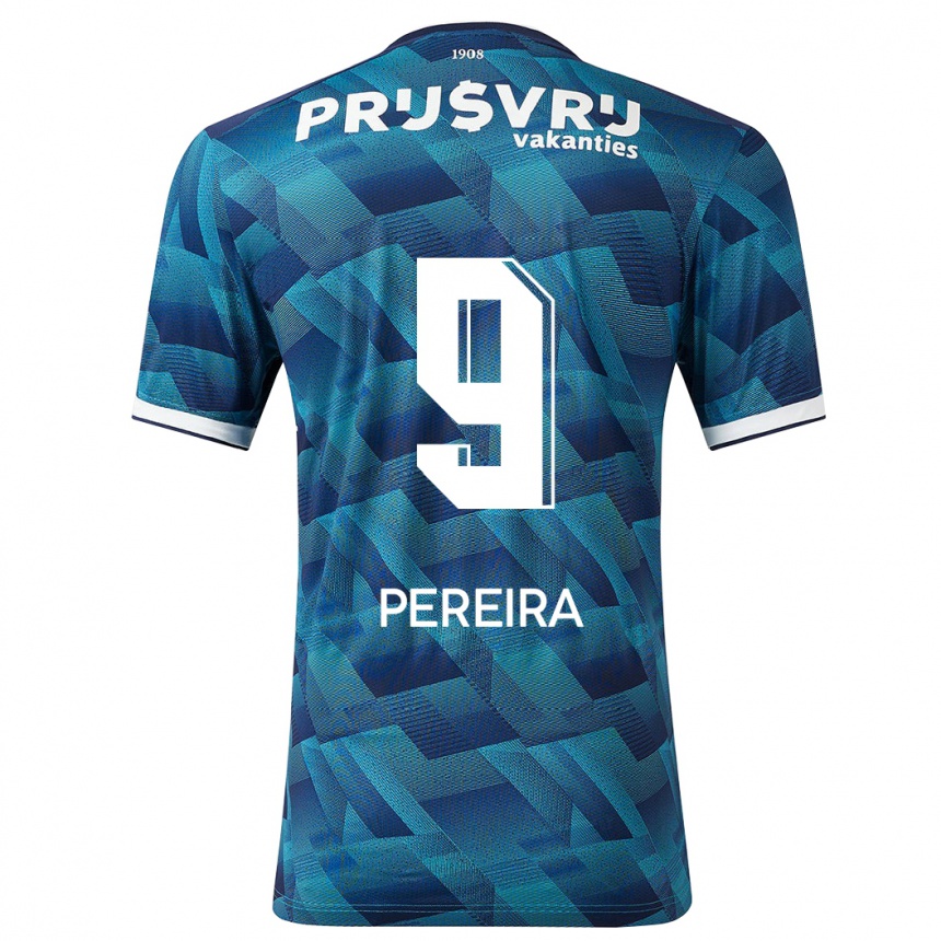 Kinder Fußball Danilo Pereira #9 Blau Auswärtstrikot Trikot 2023/24 T-Shirt Luxemburg
