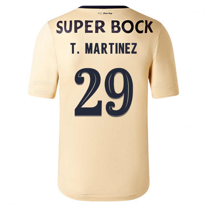 Kinder Fußball Toni Martínez #29 Beige-Gold Auswärtstrikot Trikot 2023/24 T-Shirt Luxemburg
