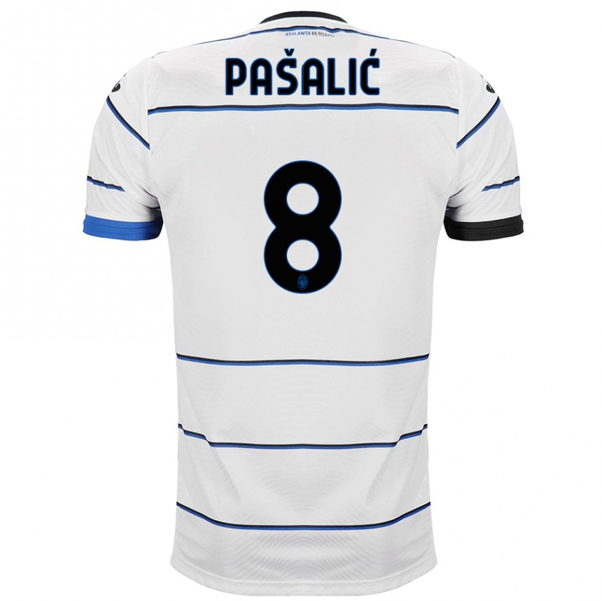 Kinder Fußball Mario Pasalic #8 Weiß Auswärtstrikot Trikot 2023/24 T-Shirt Luxemburg