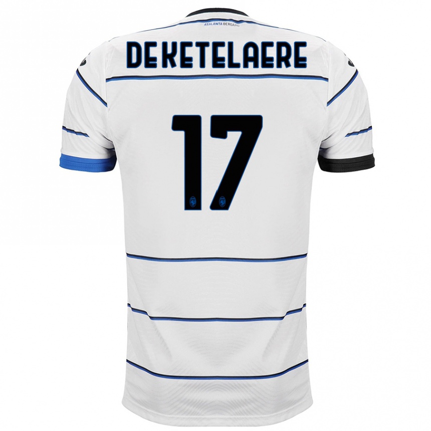 Kinder Fußball Charles De Ketelaere #17 Weiß Auswärtstrikot Trikot 2023/24 T-Shirt Luxemburg