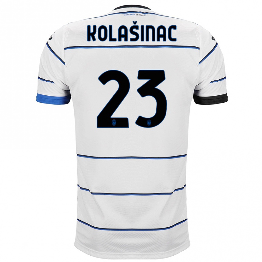 Kinder Fußball Sead Kolasinac #23 Weiß Auswärtstrikot Trikot 2023/24 T-Shirt Luxemburg