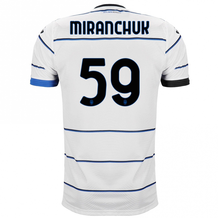 Kinder Fußball Aleksey Miranchuk #59 Weiß Auswärtstrikot Trikot 2023/24 T-Shirt Luxemburg