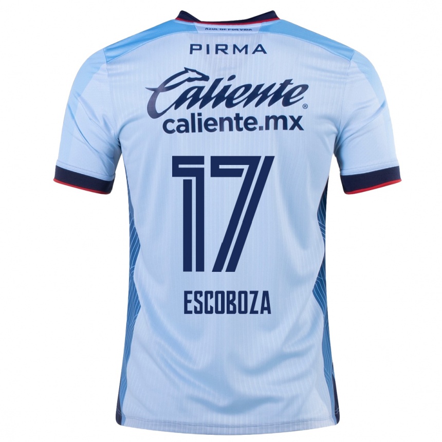 Kinder Fußball Alonso Escoboza #17 Himmelblau Auswärtstrikot Trikot 2023/24 T-Shirt Luxemburg