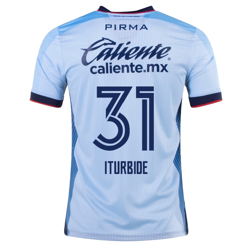 Kinder Fußball Luis Iturbide #31 Himmelblau Auswärtstrikot Trikot 2023/24 T-Shirt Luxemburg