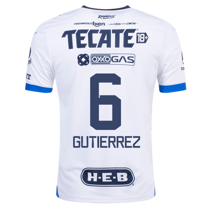 Kinder Fußball Édson Gutiérrez #6 Weiß Auswärtstrikot Trikot 2023/24 T-Shirt Luxemburg