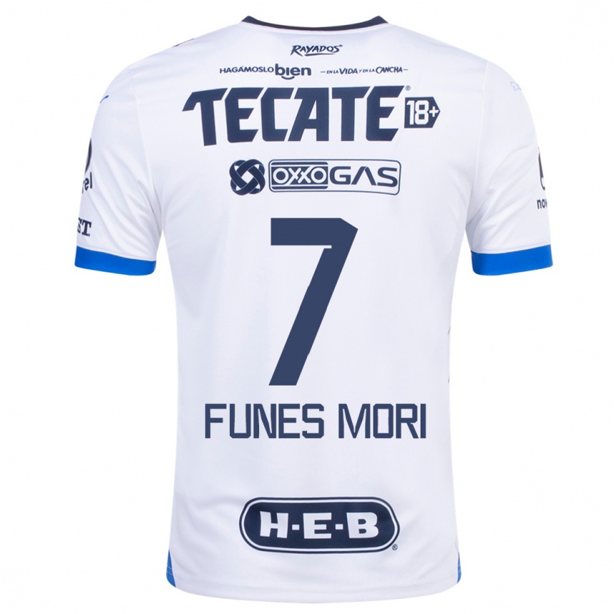 Kinder Fußball Rogelio Funes Mori #7 Weiß Auswärtstrikot Trikot 2023/24 T-Shirt Luxemburg