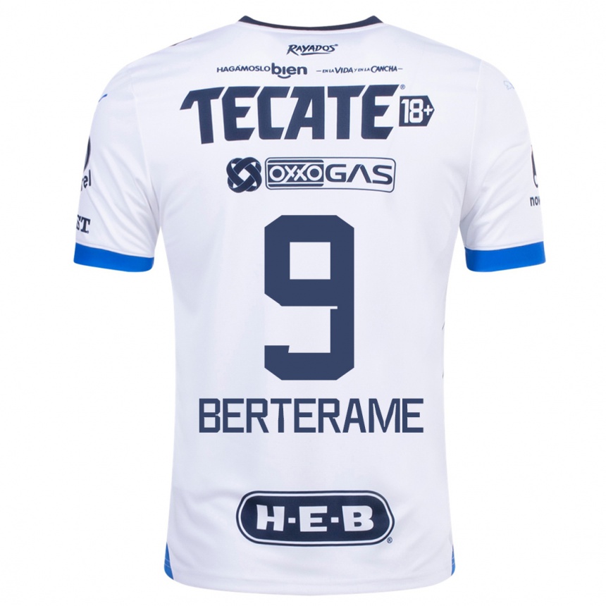 Kinder Fußball Germán Berterame #9 Weiß Auswärtstrikot Trikot 2023/24 T-Shirt Luxemburg