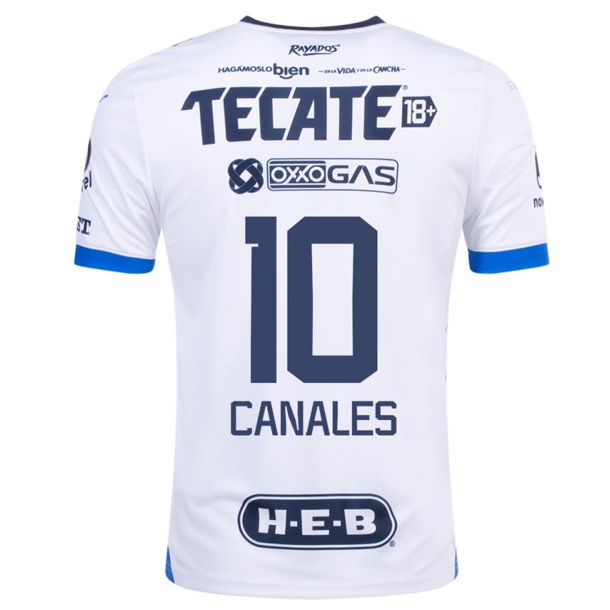 Kinder Fußball Sergio Canales #10 Weiß Auswärtstrikot Trikot 2023/24 T-Shirt Luxemburg