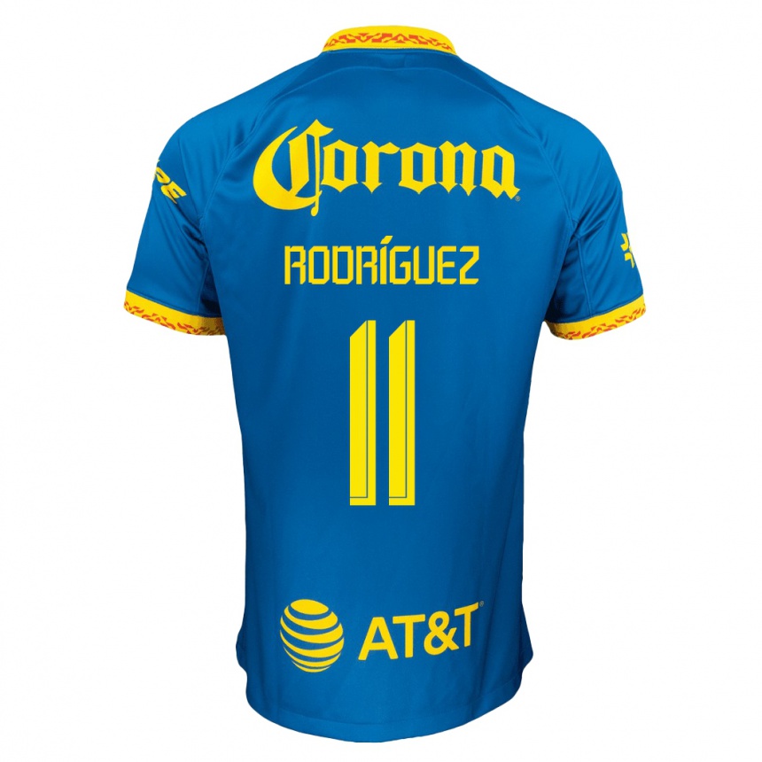 Kinder Fußball Jonathan Rodríguez #11 Blau Auswärtstrikot Trikot 2023/24 T-Shirt Luxemburg