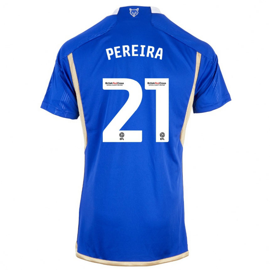 Herren Fußball Ricardo Pereira #21 Königsblau Heimtrikot Trikot 2023/24 T-Shirt Luxemburg