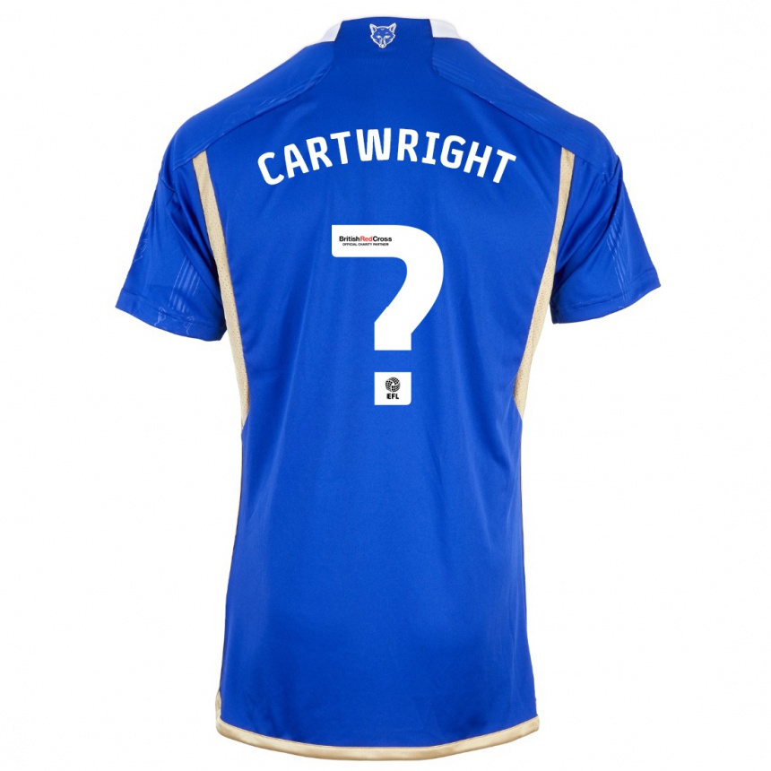Herren Fußball Henry Cartwright #0 Königsblau Heimtrikot Trikot 2023/24 T-Shirt Luxemburg