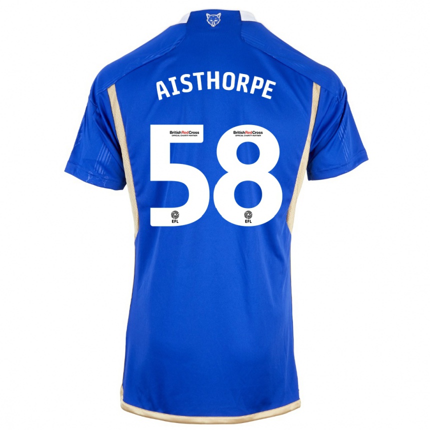 Herren Fußball Bailey Aisthorpe #58 Königsblau Heimtrikot Trikot 2023/24 T-Shirt Luxemburg