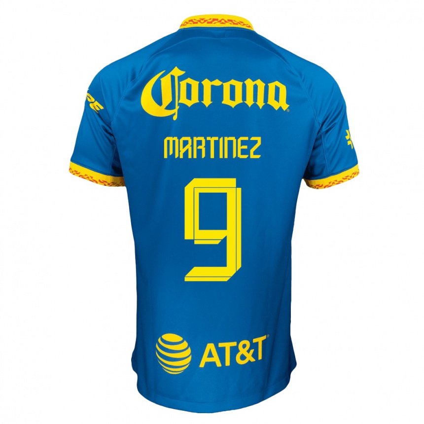 Damen Fußball Roger Martinez #9 Blau Auswärtstrikot Trikot 2023/24 T-Shirt Luxemburg