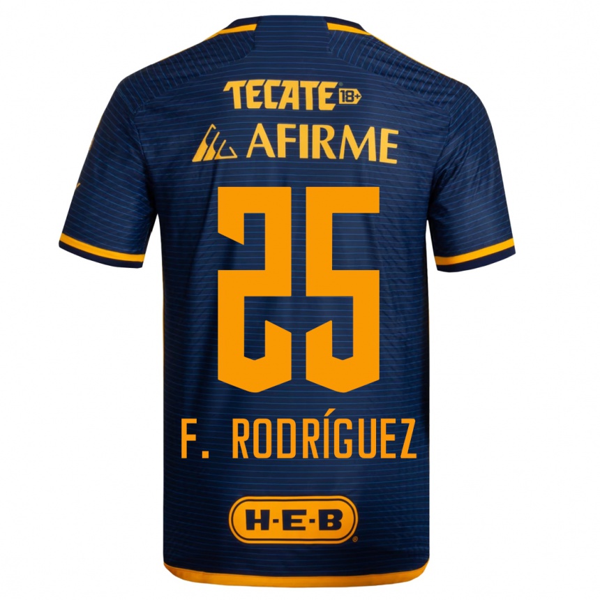 Damen Fußball Felipe Rodríguez #25 Dunkelblau Auswärtstrikot Trikot 2023/24 T-Shirt Luxemburg