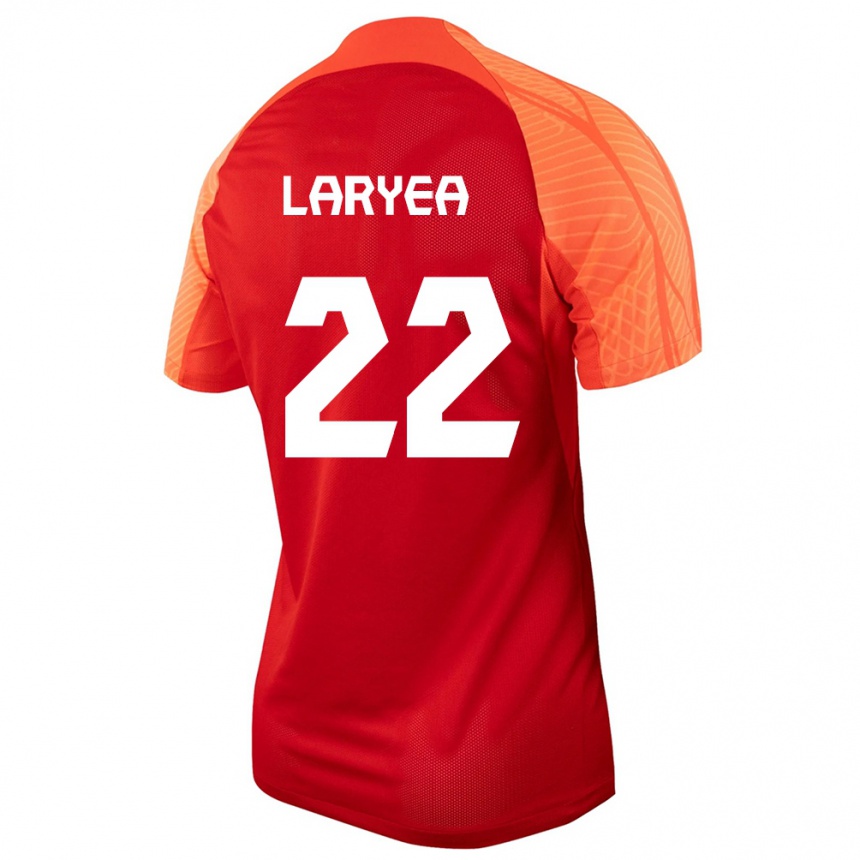 Kinder Fußball Kanadische Richie Laryea #22 Orangefarben Heimtrikot Trikot 24-26 T-Shirt Luxemburg