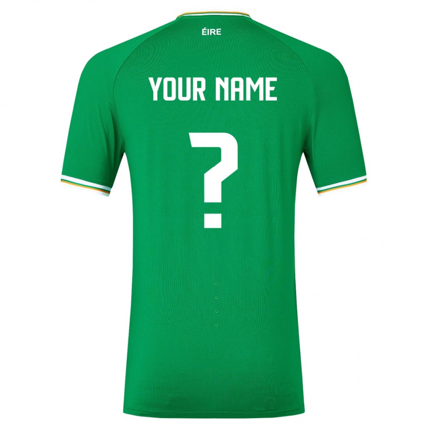 Kinder Fußball Irische Ihren Namen #0 Grün Heimtrikot Trikot 24-26 T-Shirt Luxemburg