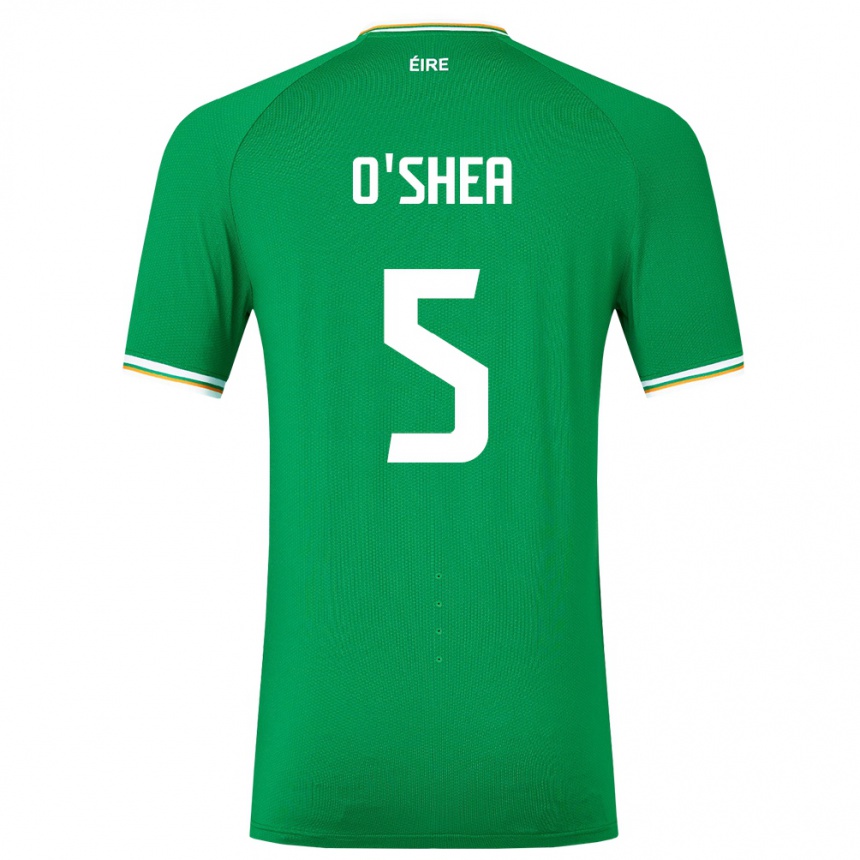 Kinder Fußball Irische Dara O'shea #5 Grün Heimtrikot Trikot 24-26 T-Shirt Luxemburg