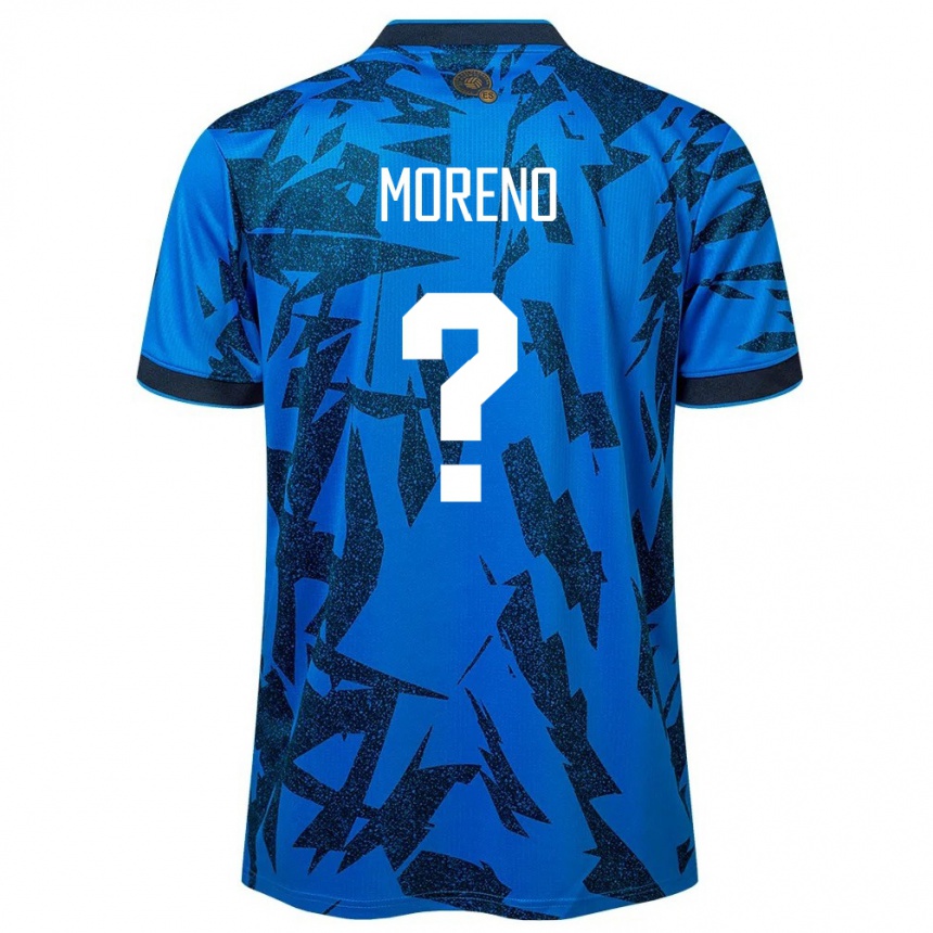 Kinder Fußball El Salvador Amando Moreno #0 Blau Heimtrikot Trikot 24-26 T-Shirt Luxemburg