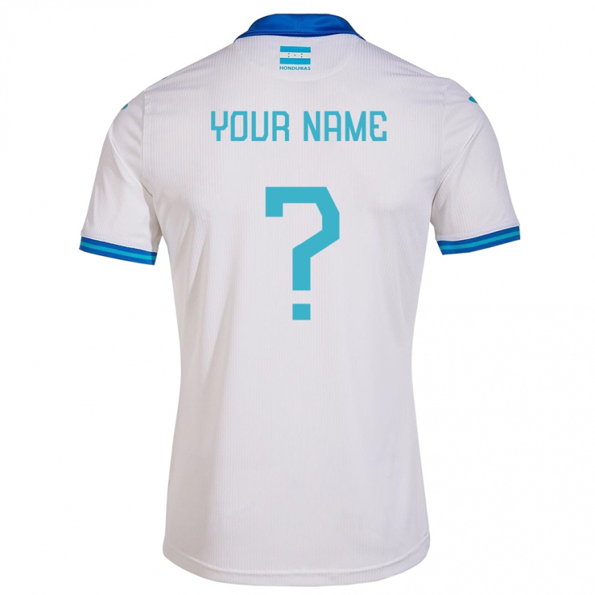 Kinder Fußball Honduras Ihren Namen #0 Weiß Heimtrikot Trikot 24-26 T-Shirt Luxemburg